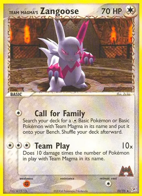 Team Magma's Zangoose